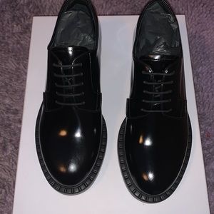 Prada leather lace ups